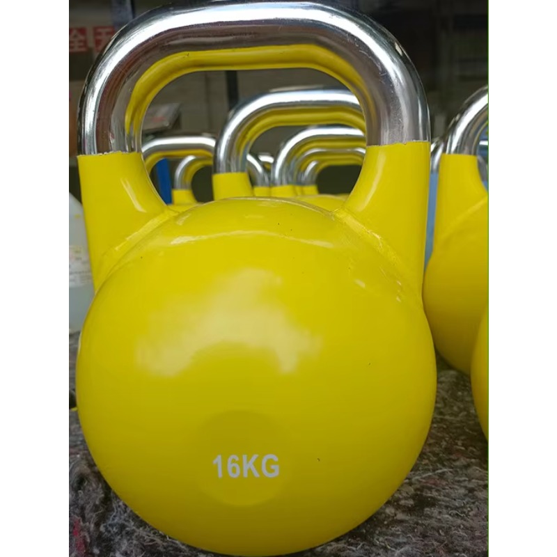 Crossfit Training - プロ仕様の頑丈なスチール製競技用ケトルベル（クロスフィット＆筋力トレーニング用）