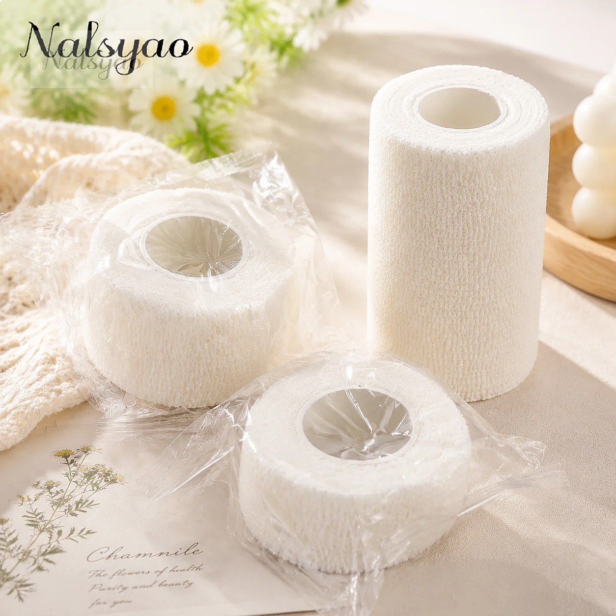 Wrist Wrap Support - 5個入り 2.5/5/7.5/10cm 自己粘着性弾性包帯 粘着性不織布ラップテープ スポーツ傷害、指、手首、脚のサポート用