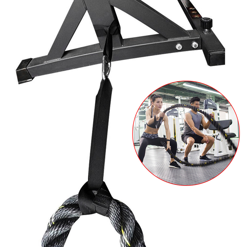 Crossfit Training Gear - ヘビーデューティー強化ナイロンバトルロープアンカー,簡単で高速なセットアップ,ジムトレーニング,クロスフィットアクセサリー,筋肉装置,2個
