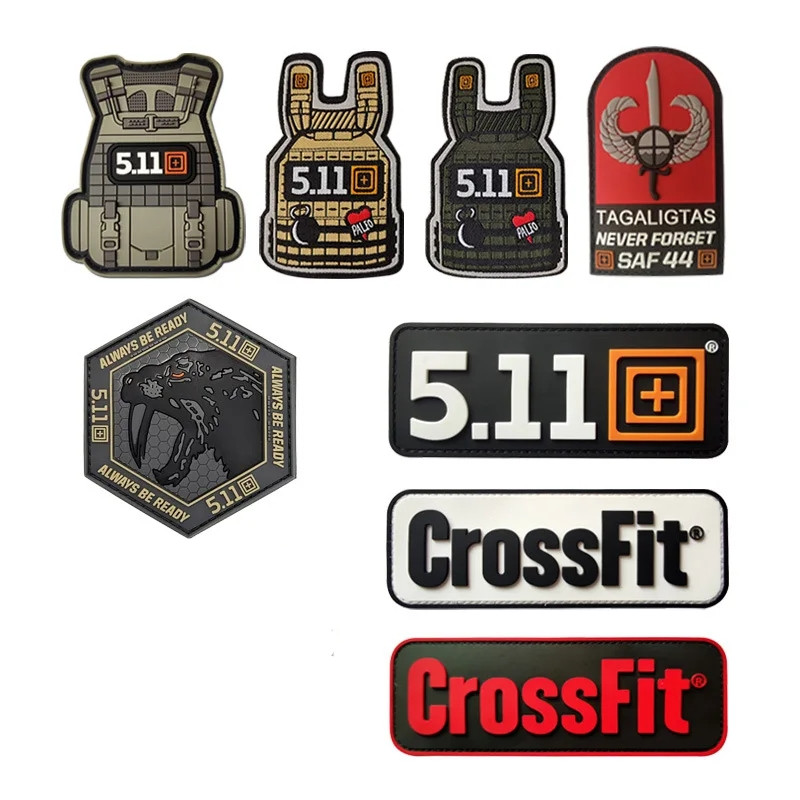 Crossfit Gear Pouch - 軍事戦術ベスト 3D PVC フックとループクロスフィットバックパックステッカーパッチ DIY 衣類帽子コートジーンズバッグ用