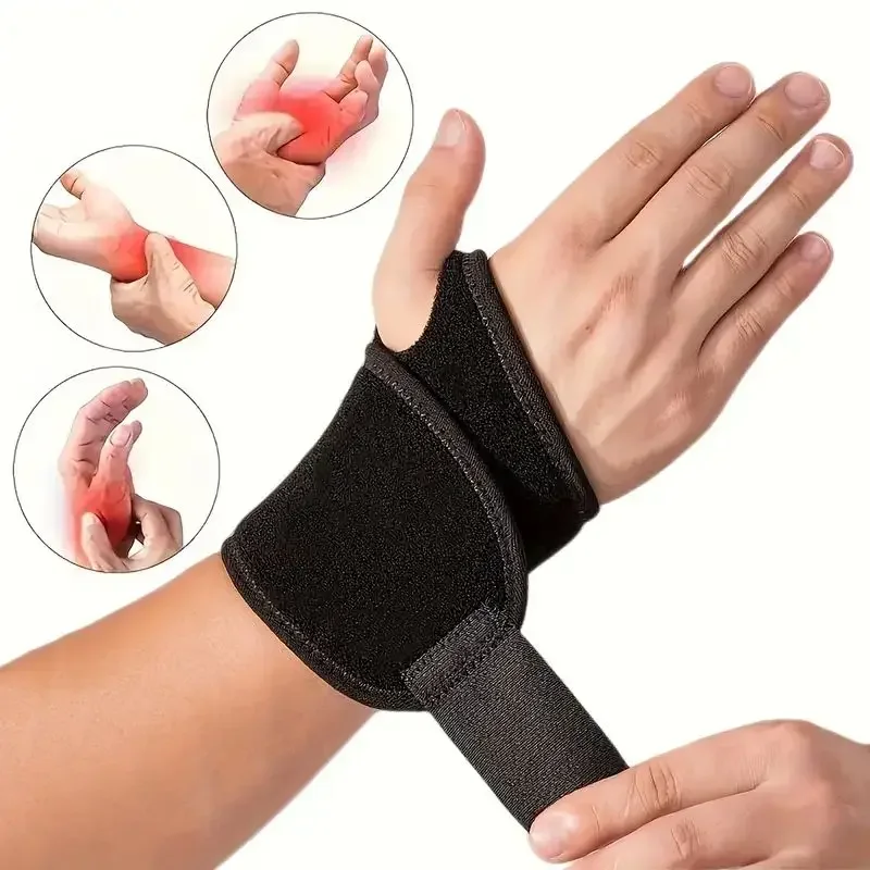 Wrist Wrap Support - 調節可能なリストブレース 女性と男性に最適 サポートラップストラップ ハンド手根管ブレース フィットネス 右手と左手の両方に適しています