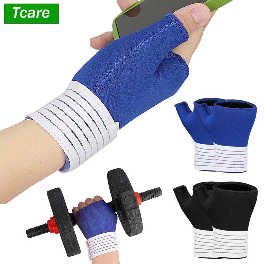 Wrist Wrap Support - 1ペアの伸縮性のあるリストサポートストラップ付き、手首圧迫ラップ、調節可能なリストストラップ、男性と女性のための腱鞘炎の痛みを軽減します。
