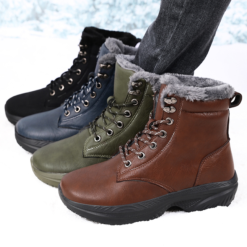 男性冬のスノーブーツ防水ワイドトゥスニーカースーパー保温紳士 - Crossfit Outdoor のレビューと価格