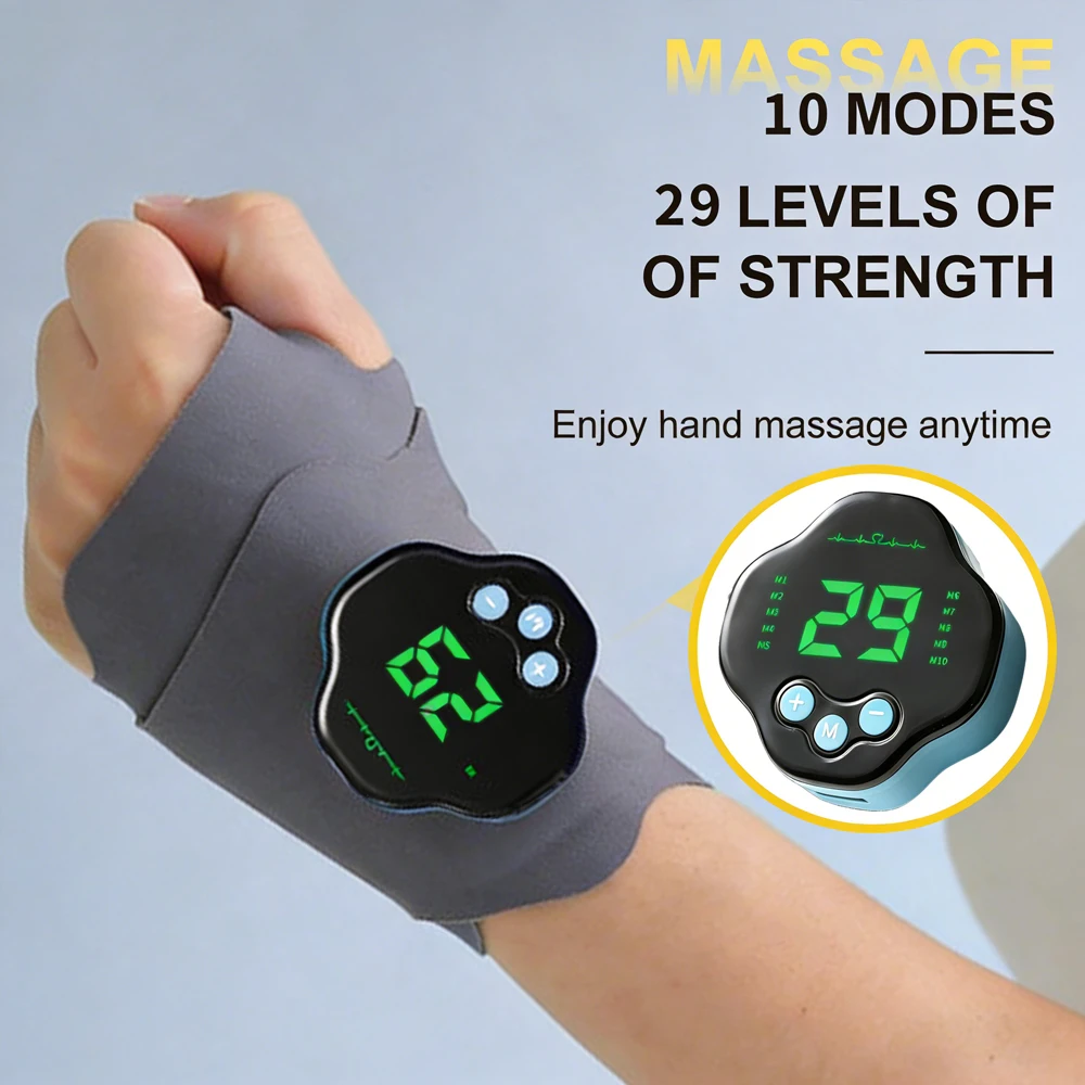 29段階電動ハンドマッサージャー EMSマイクロカレントコー - Wrist Wrap Support のレビューと価格