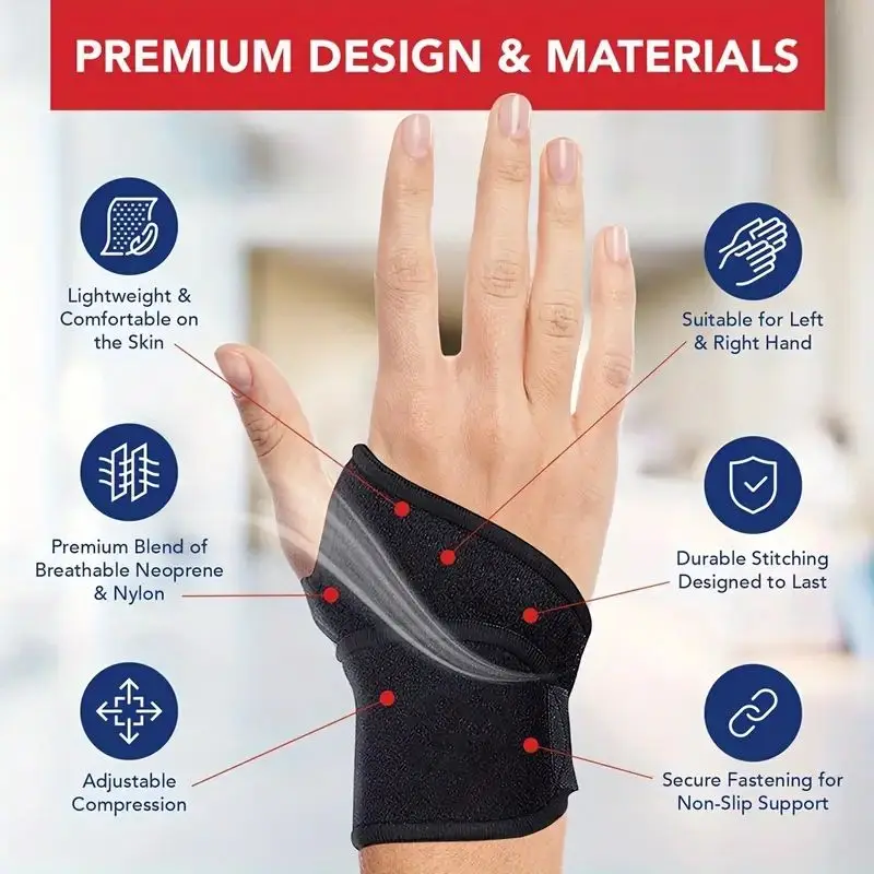 男性と女性のための調節可能な手首装具,ラップストラップ,手根 - Wrist Wrap Support のレビューと価格