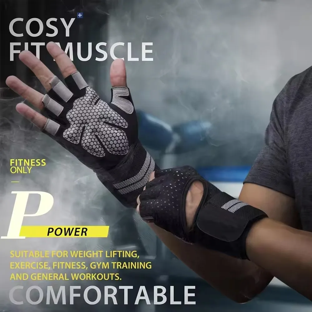 1 ペアハーフフィンガージムフィットネスグローブ男性 & 女 - Crossfit Training Gear のレビューと価格