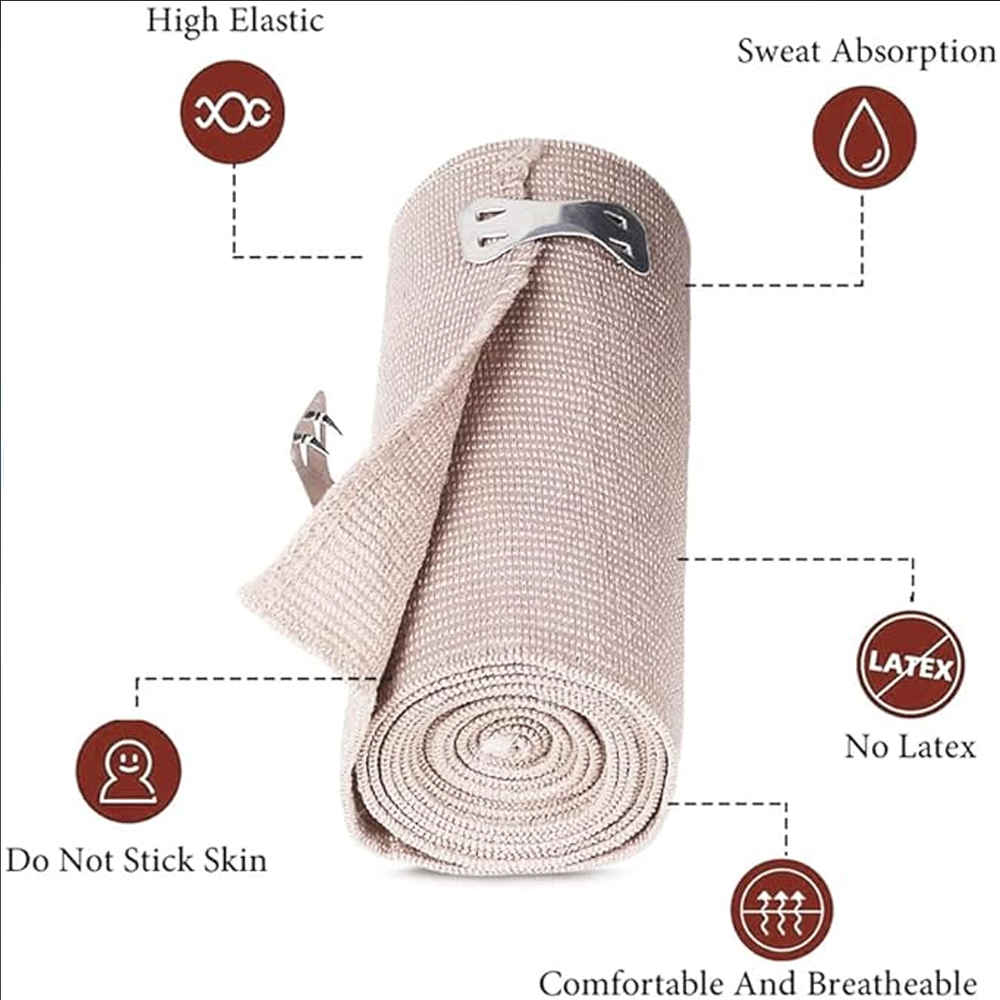 4ロール入り伸縮性圧迫包帯（クリップ付き）-足首、手首、腕、 - Wrist Wrap Support のレビューと価格
