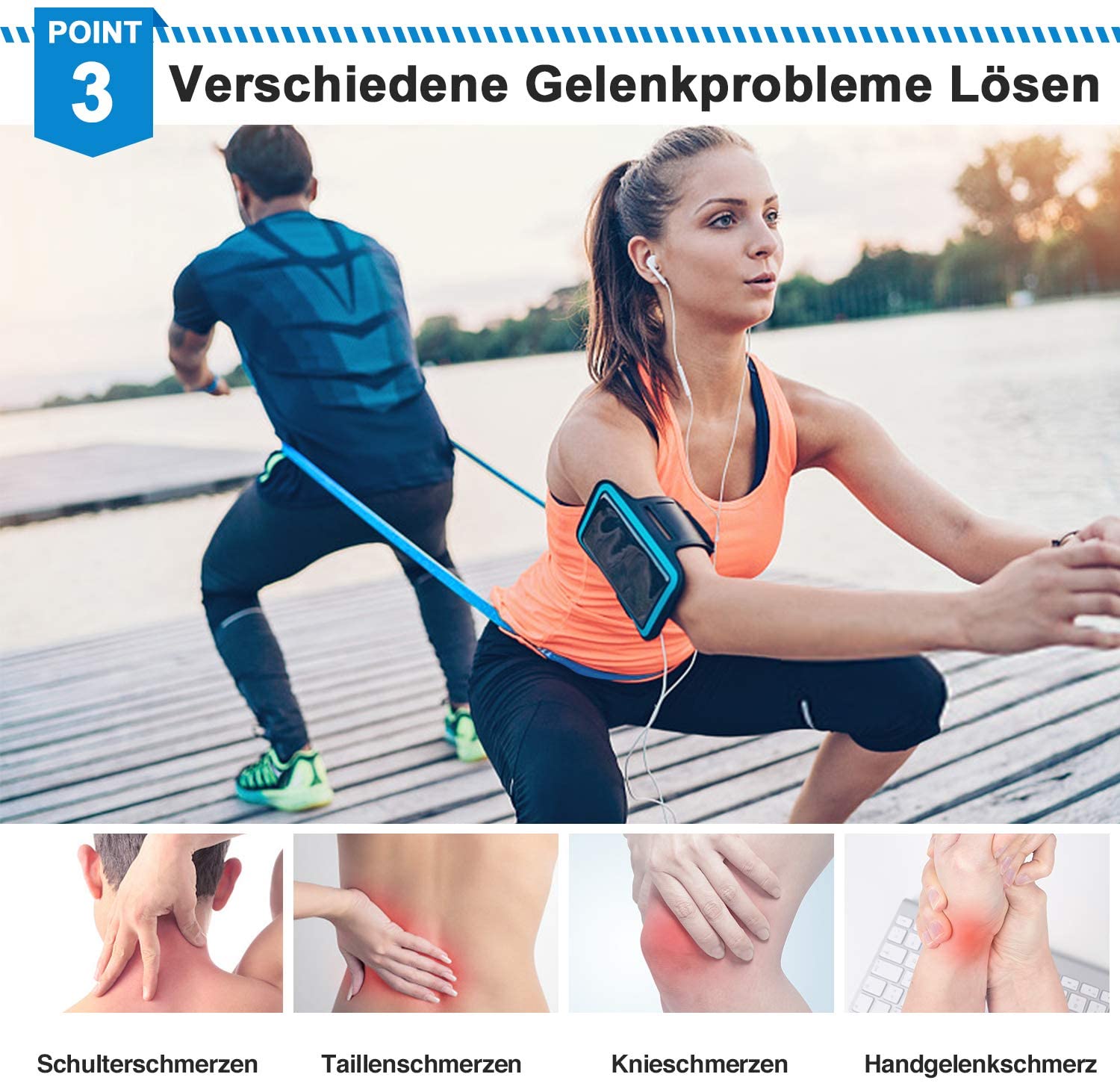弾性フィットネスバンド 3 個レジスタンスバンド弾性フィット - Crossfit Training Gear のレビューと価格
